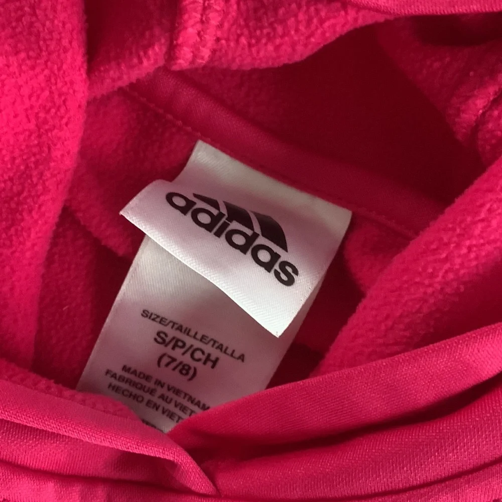 Adidas Hot Pink and Silver Hoodie - S 7/8 - Picture 2 of 2